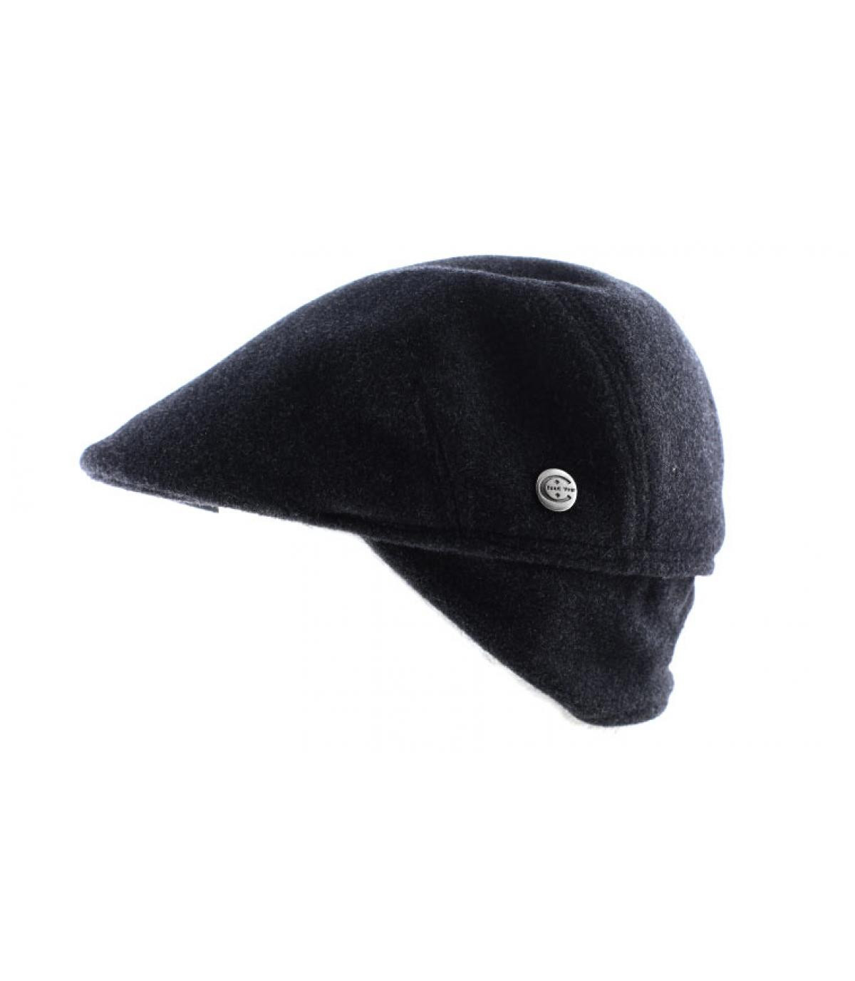  Grey flat cap earflap